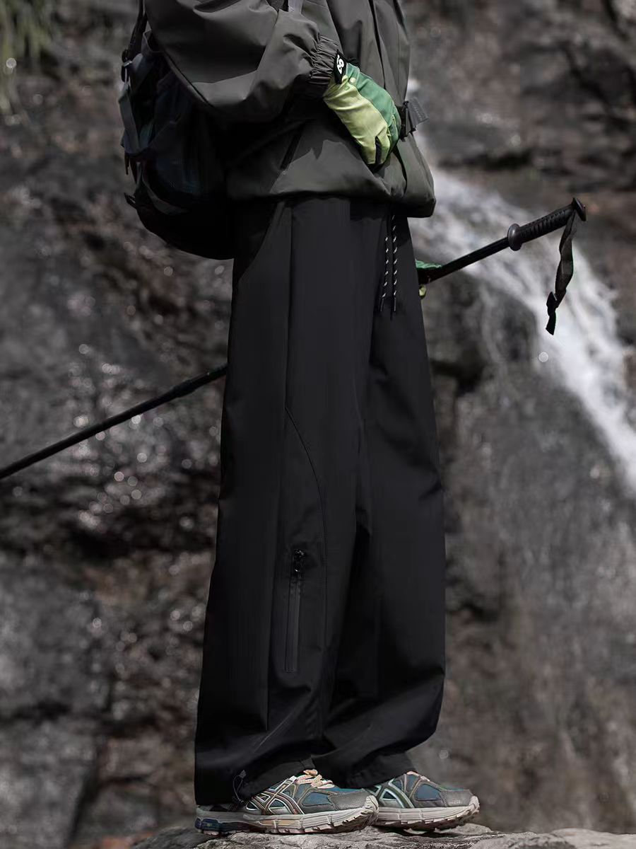 戶外運動防水登山衝鋒褲男