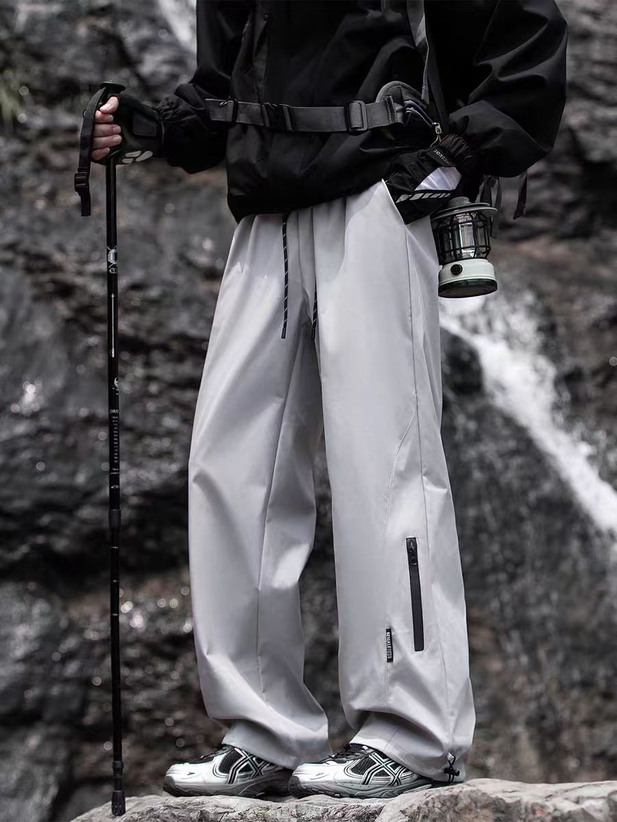 戶外運動防水登山衝鋒褲男